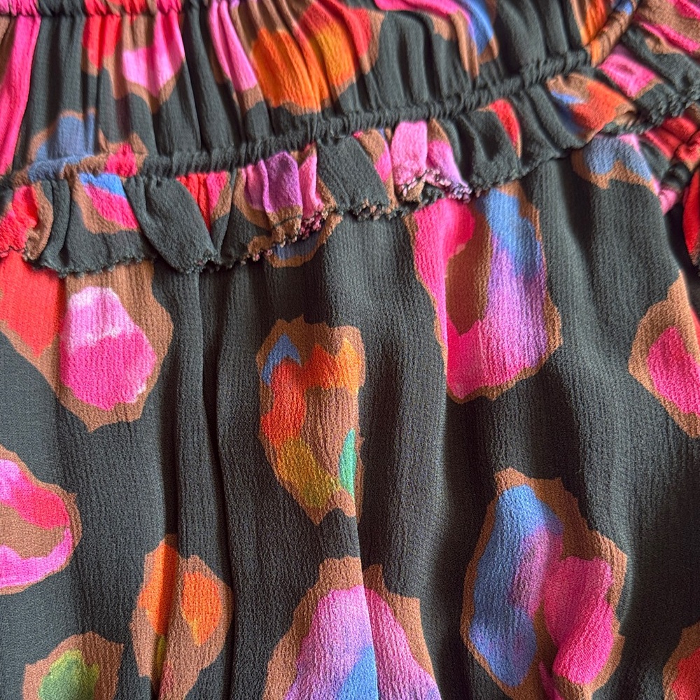 FARM Rio Iridescent Leopards Ruffled Mini Dress - NWOT - Picture 8 of 8